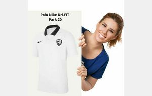 Polo Nike Dri-FIT Park 20 BLANC  -  CW6933